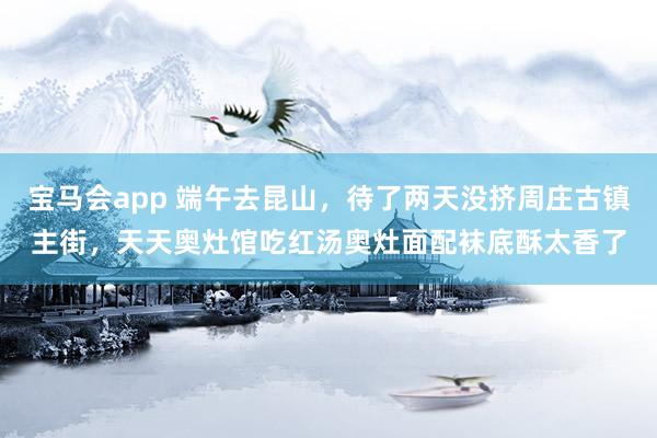 宝马会app 端午去昆山，待了两天没挤周庄古镇主街，天天奥灶馆吃红汤奥灶面配袜底酥太香了