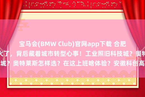 宝马会(BMW Club)官网app下载 合肥高新区蜀西湖两座地标楼火了，背后藏着城市转型心事！工业照旧科技城？奥特莱斯怎样选？在这上班啥体验？安徽科创高地咋打造？一文说