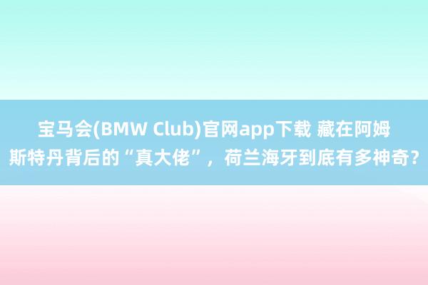 宝马会(BMW Club)官网app下载 藏在阿姆斯特丹背后的“真大佬”，荷兰海牙到底有多神奇？