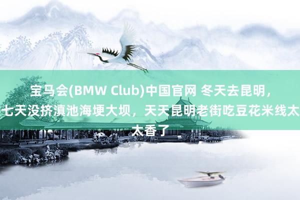 宝马会(BMW Club)中国官网 冬天去昆明，待了七天没挤滇池海埂大坝，天天昆明老街吃豆花米线太香了